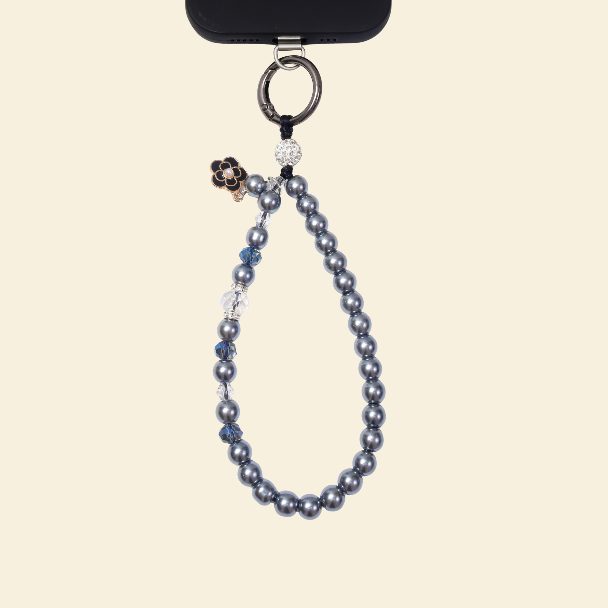 Lunar pearl phone strap