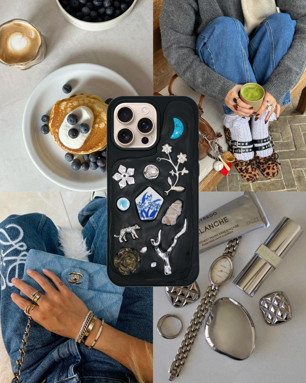 Midnight Bloom - Custom charm phone case