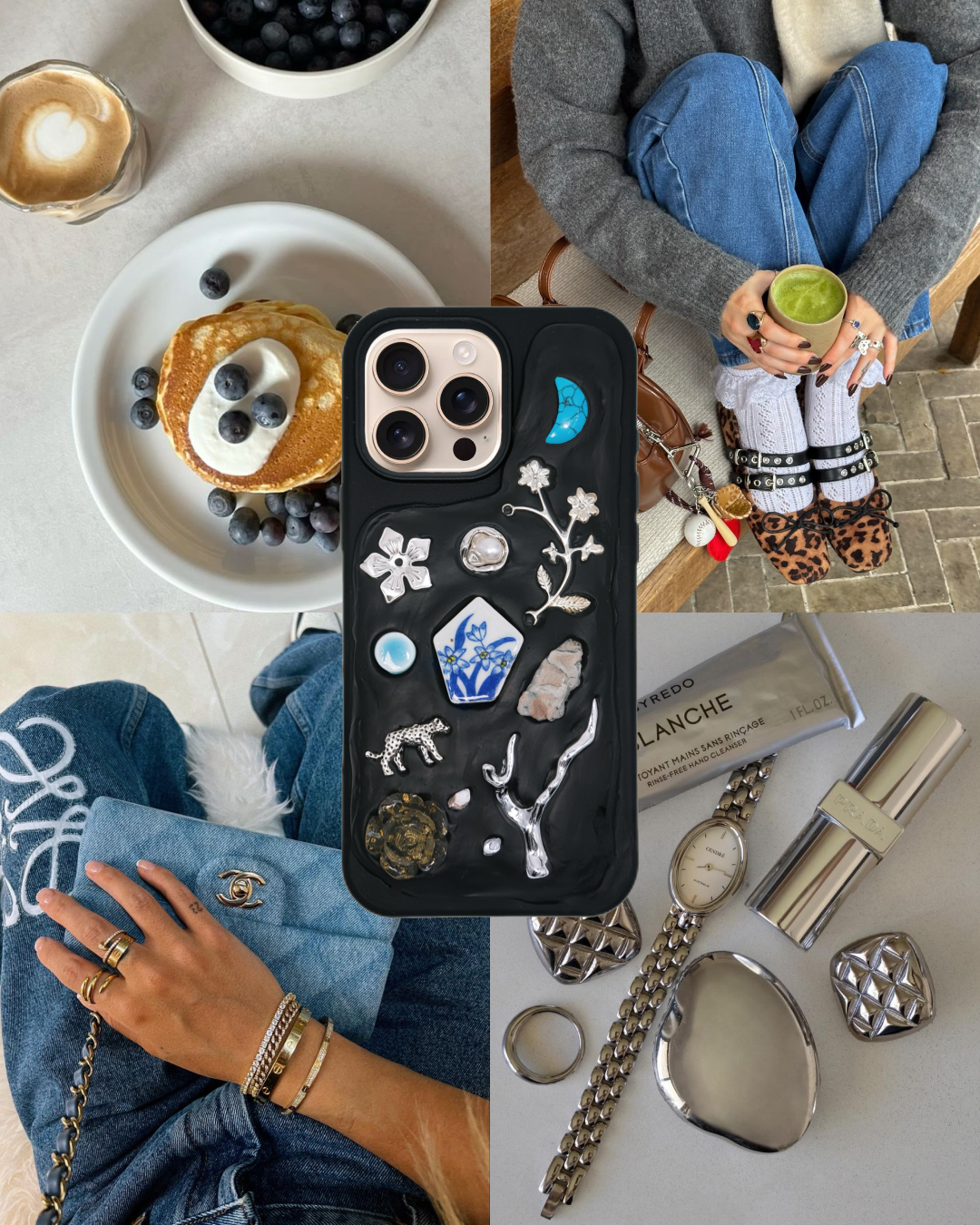 Midnight Bloom - Custom charm phone case