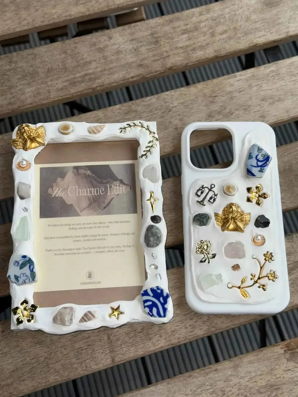 do it yourself photo frame kit including charms for personalisation