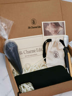 The Charme Edit DIY phone case kit with charms, seashells, tools, and materials to create a handmade custom iPhone case. Perfect for birthdays, creative gifts, craft parties, or a relaxing self-care project. | Craft ideas, custom phone cases, DIY phone cases