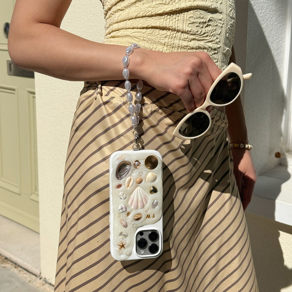 Cloud pearl phone strap