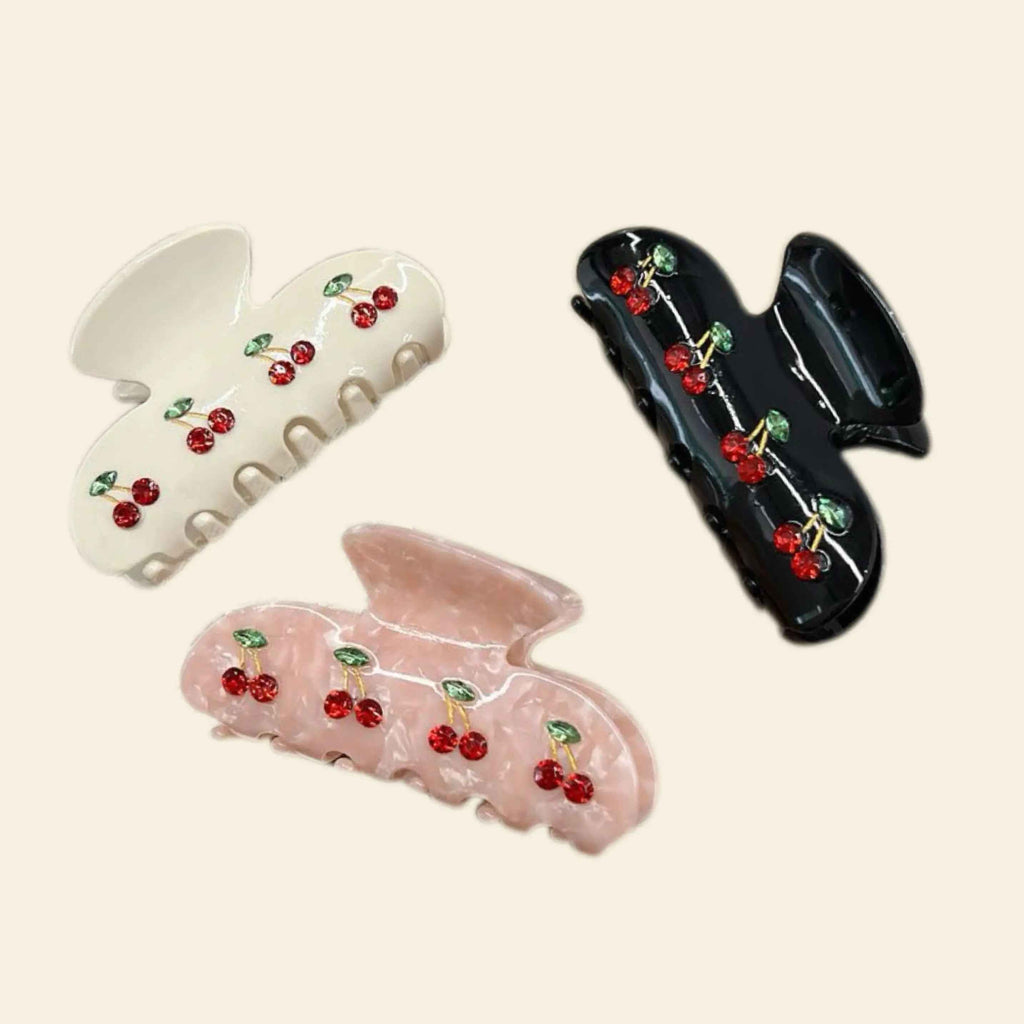 Cherry hair clip