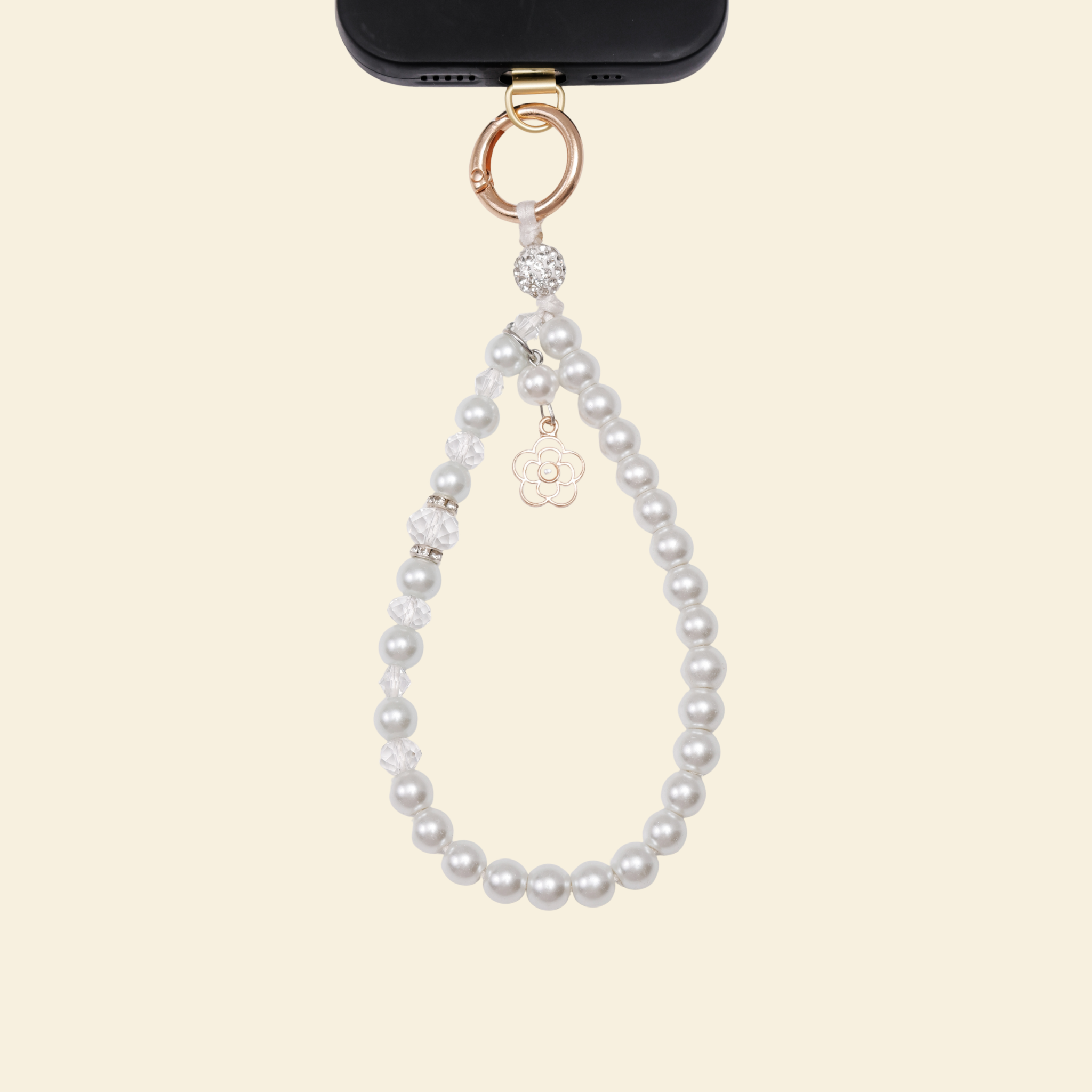 Aurora pearl phone strap