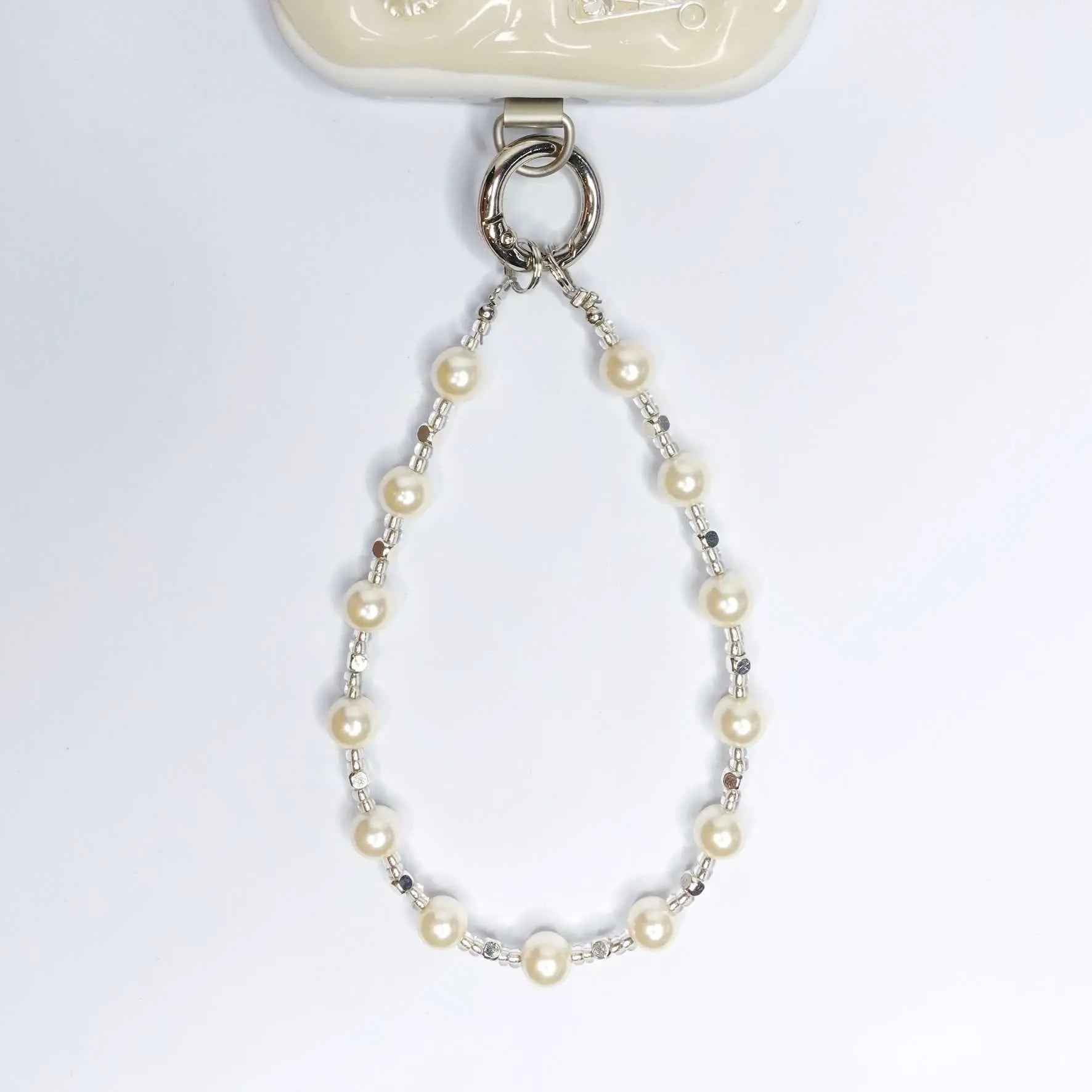Eternal pearl phone strap