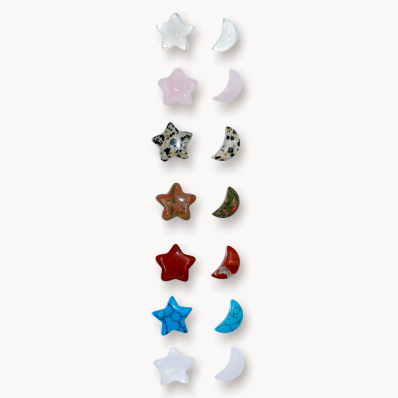 Moon & Star Stones - Midi Charm