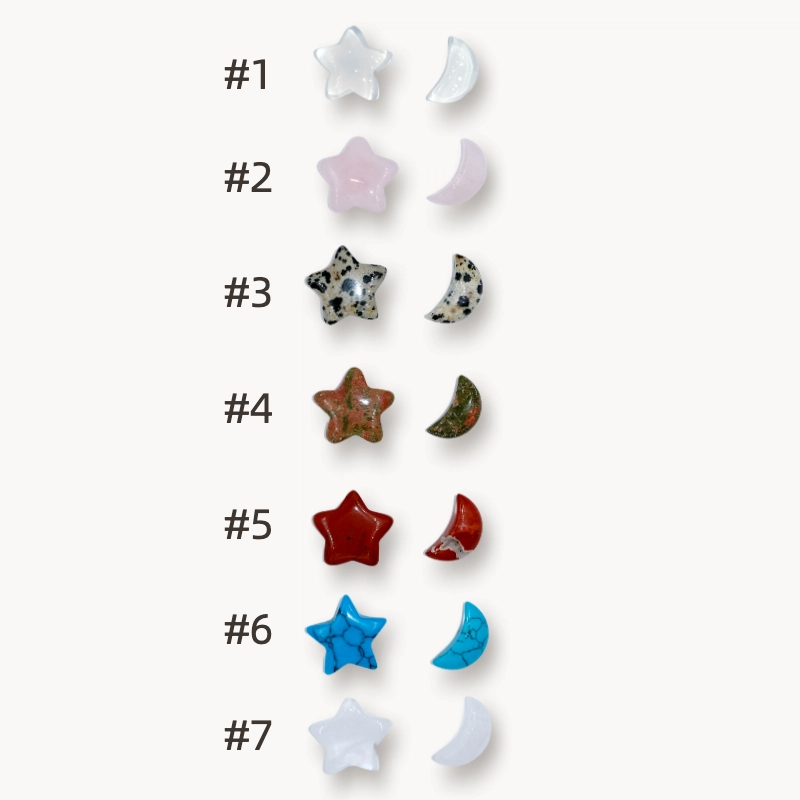 Moon & Star Stones - Midi Charm