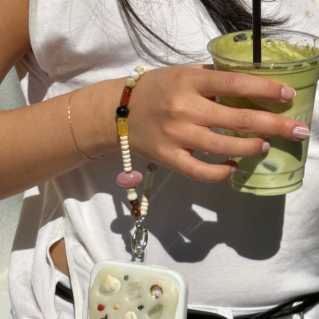 Honey bead phone strap