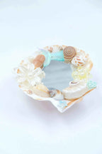 Birthday gift for her under 20 personalized gift ideas: pink floral handmade seashell mirror aesthetic.