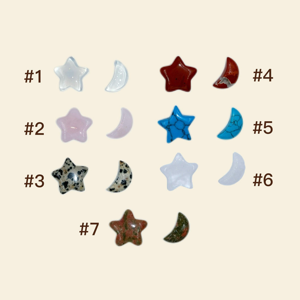 Moon & Star Stones - Midi Charm