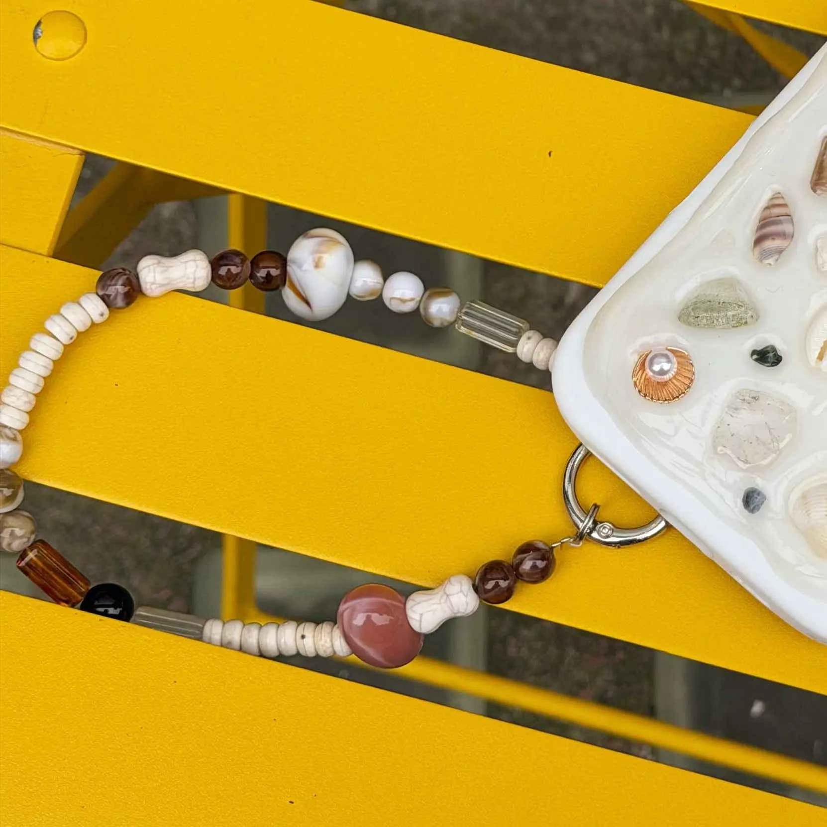 Honey bead phone strap