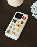 Gift for her custom phone case personalised featuring mystical gold eye and star charms.