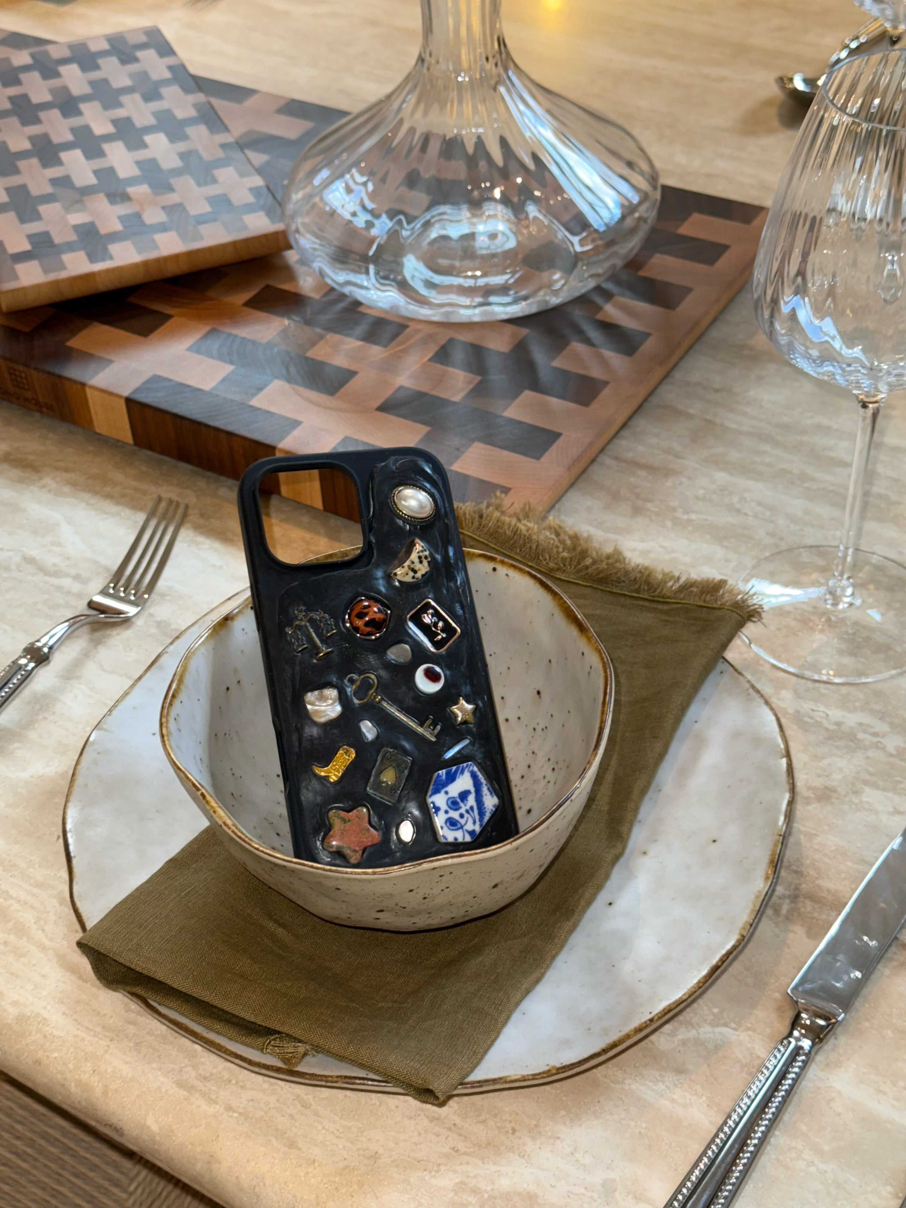 Exhibit A (Gold) - Custom charm phone case