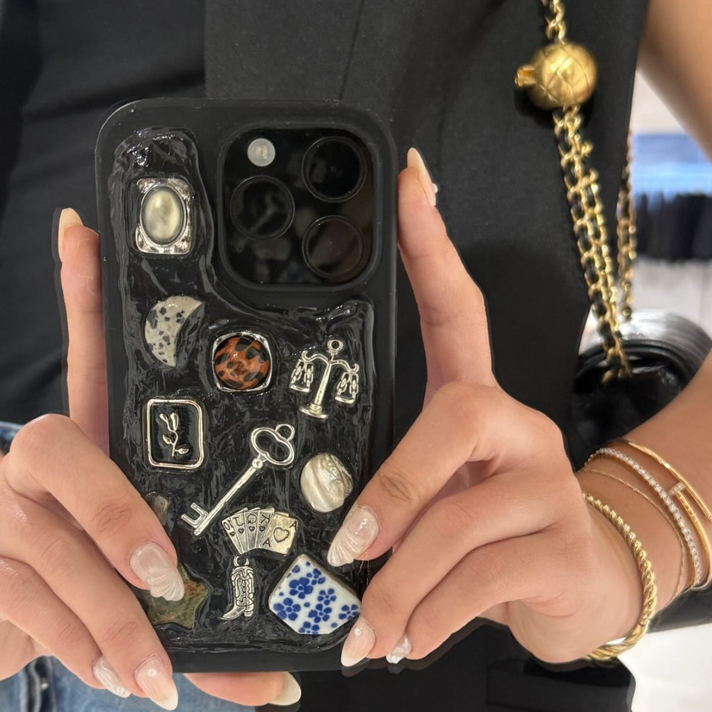 Exhibit A (Silver) - Custom charm phone case