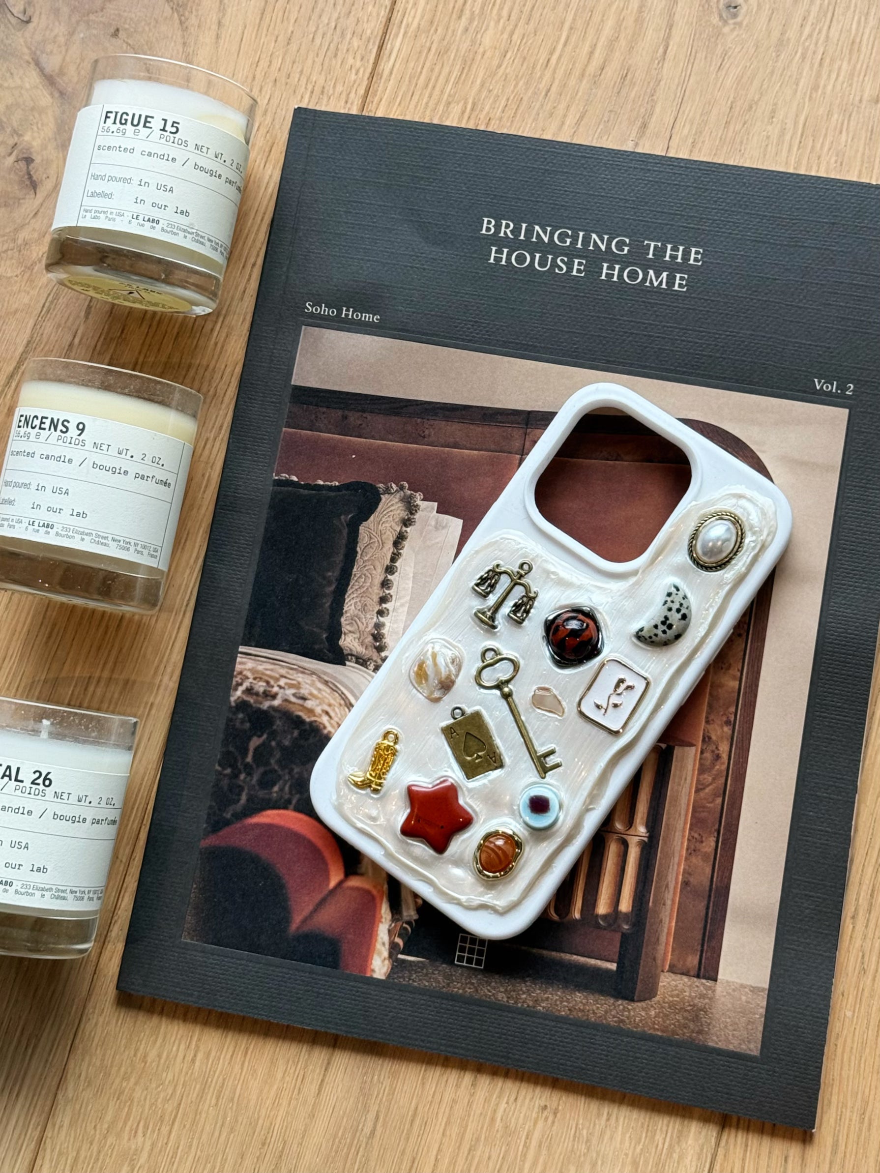 Exhibit A (Gold) - Custom charm phone case