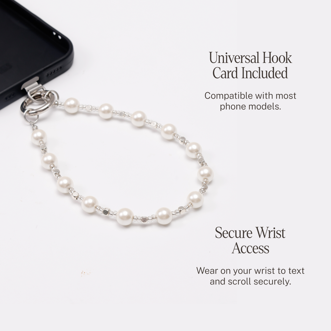 Eternal pearl phone strap