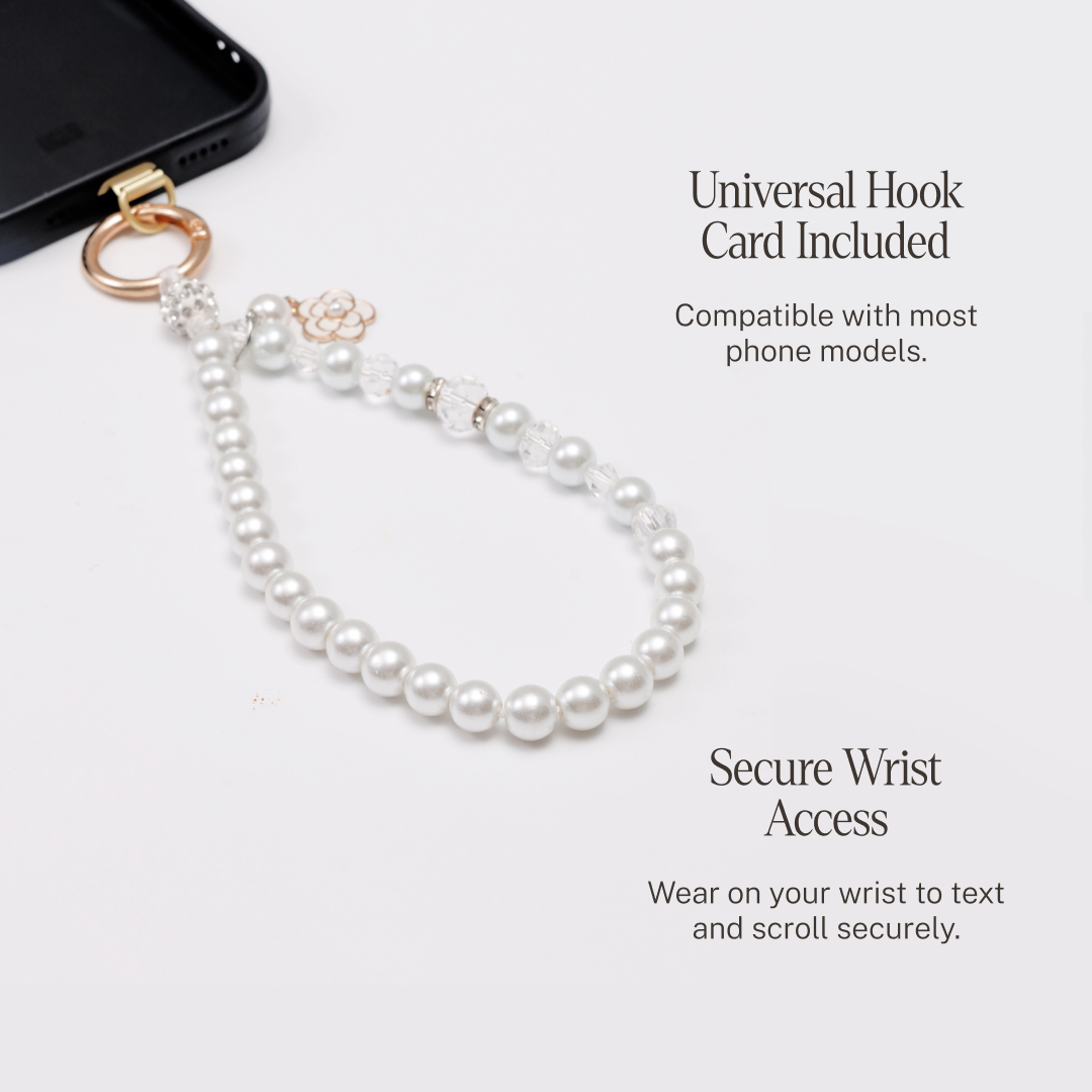 Aurora pearl phone strap