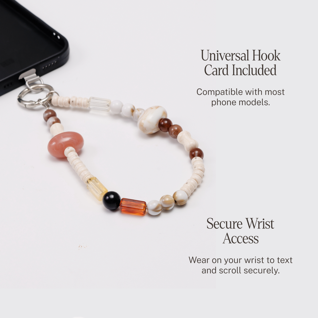 Honey bead phone strap