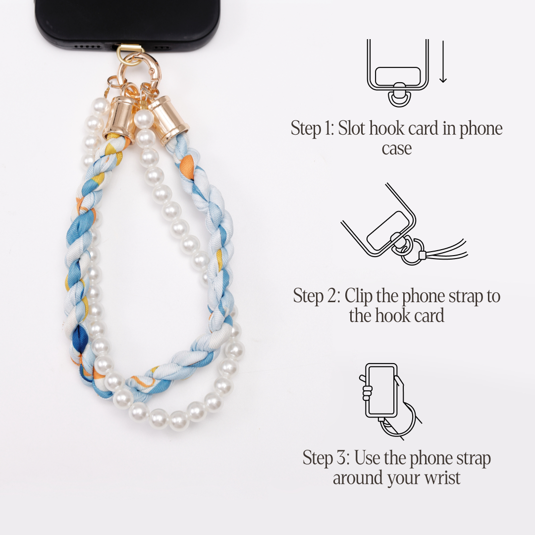 Ocean pearl phone strap