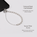 Crystal pearl phone strap
