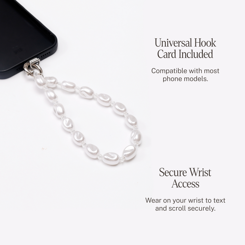 Cloud pearl phone strap
