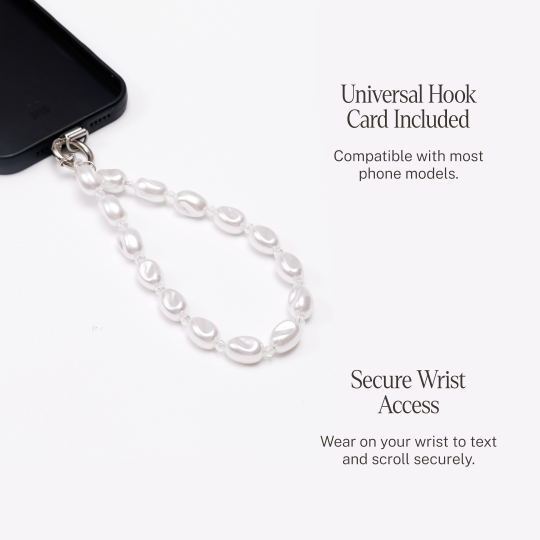 Cloud pearl phone strap
