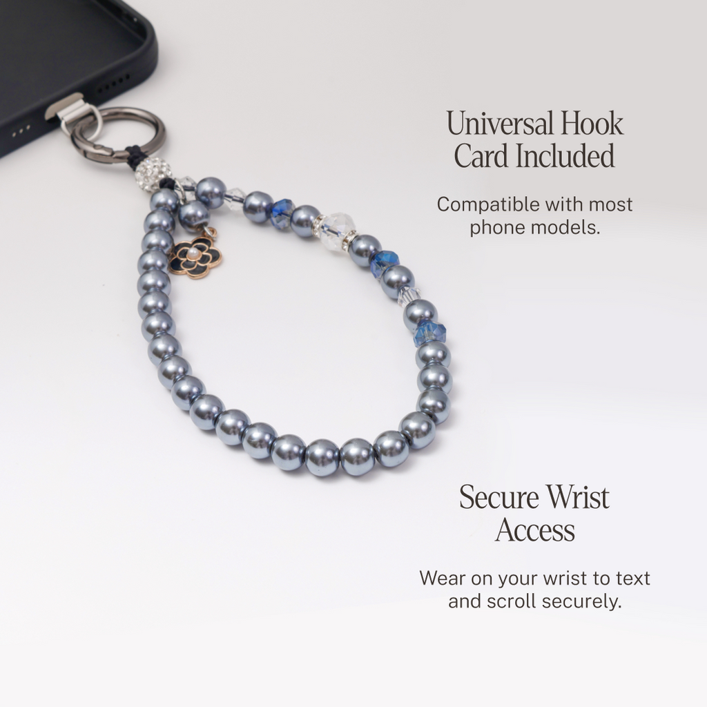 Lunar pearl phone strap