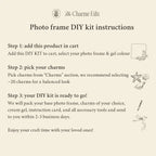 diy photo frame kit with charms for custom home decor project