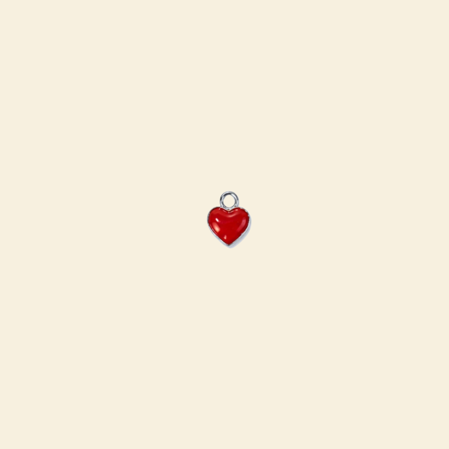 Pomegranate heart - Grande / Mini Charm #2 Red Heart