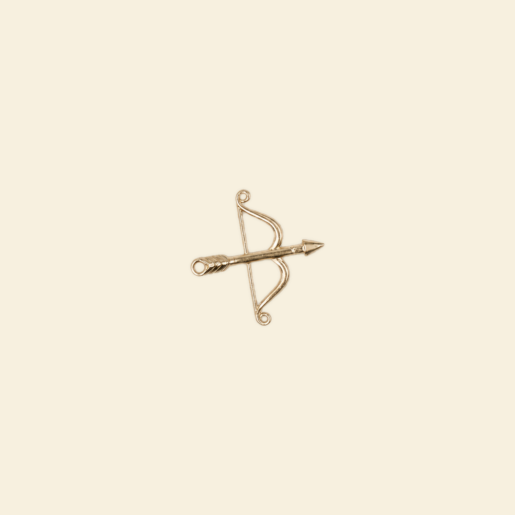 The Amor & Arrow Reliquary - Grande / Midi Charm #5 Gold Bow and Arrow (Midi)