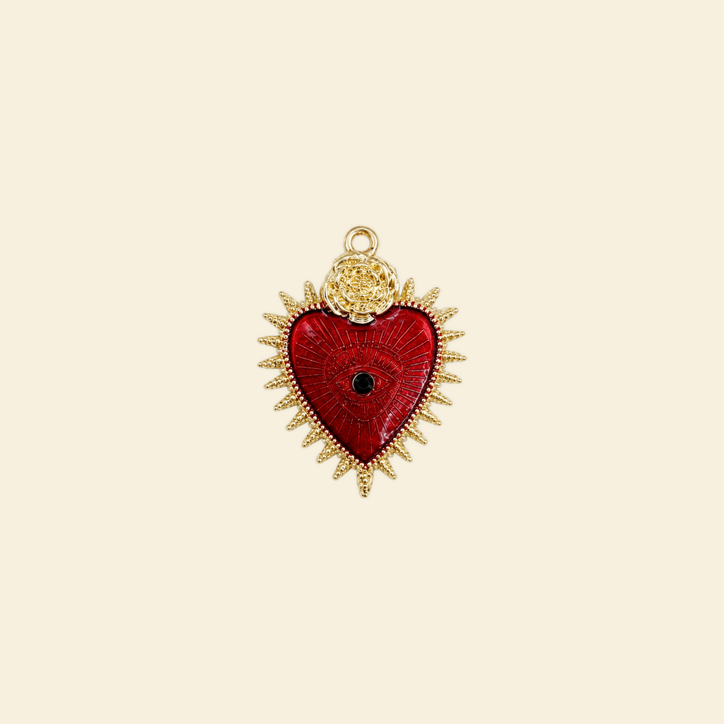The Amulet Red - Grande / Midi Charm Red heart (Grande)