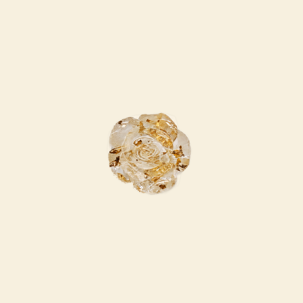 Birds of the Feather - Grande / Midi Charm #3 Gold lead resin rose (Grande)