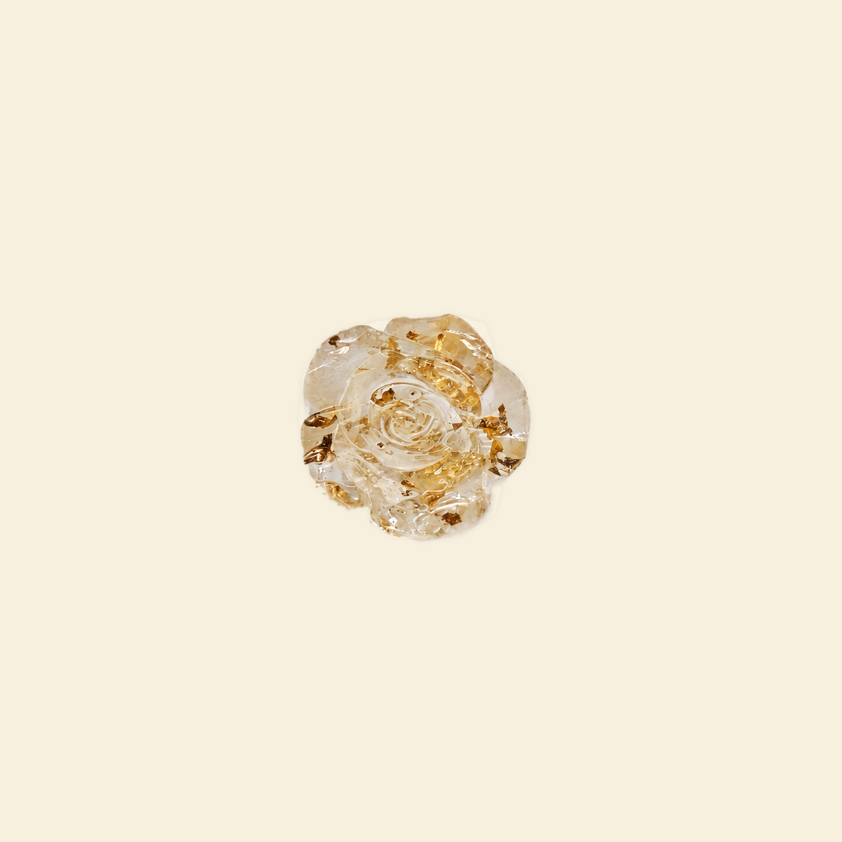 Birds of the Feather - Grande / Midi Charm #3 Gold lead resin rose (Grande)
