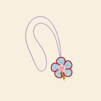 The Bluebell Bloom hand-beaded flower bag charm