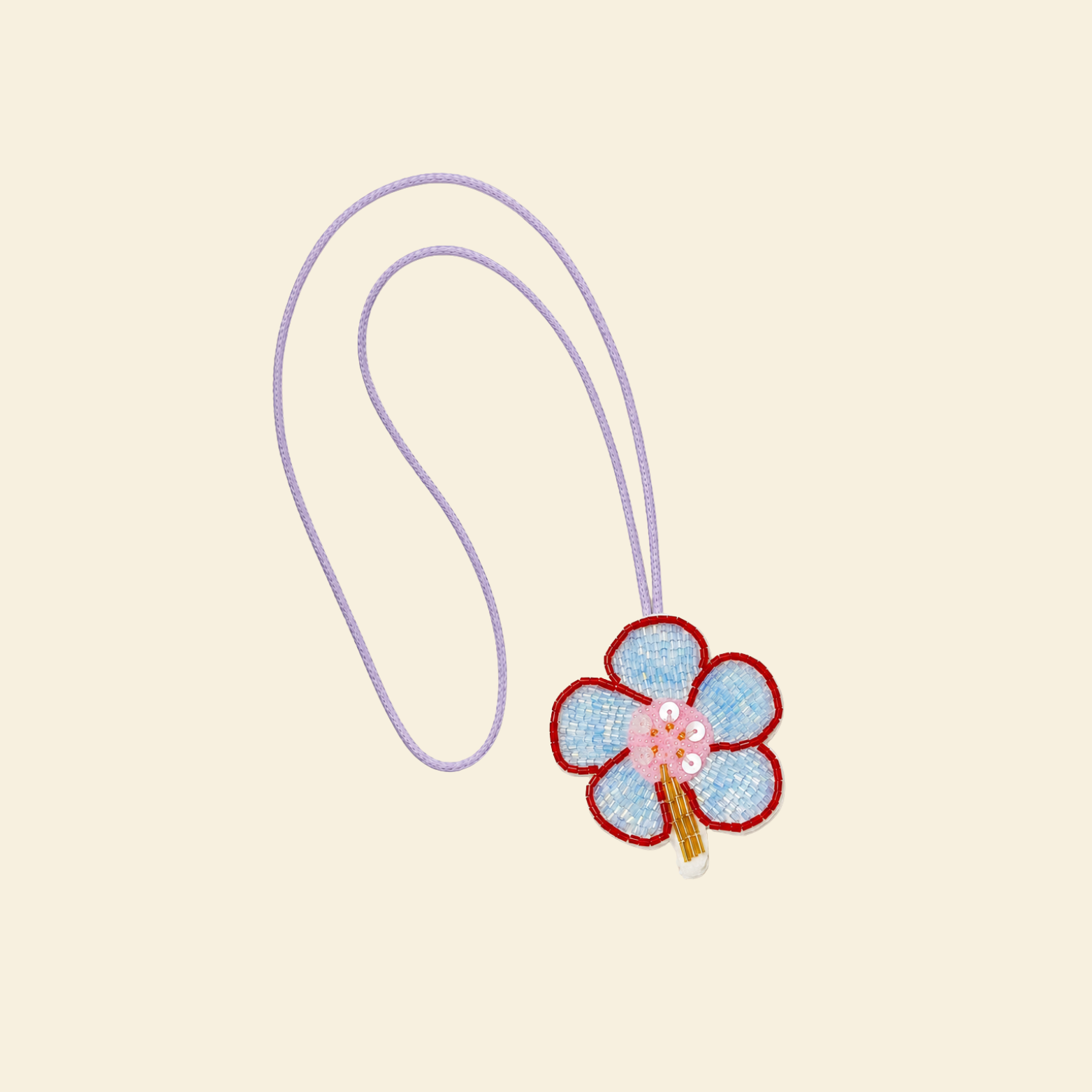 The Bluebell Bloom hand-beaded flower bag charm