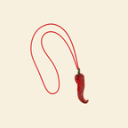 The Hot Stuff hand-beaded red chilli bag charm