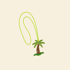 The Palm After Dark hand-beaded palm tree bag charm