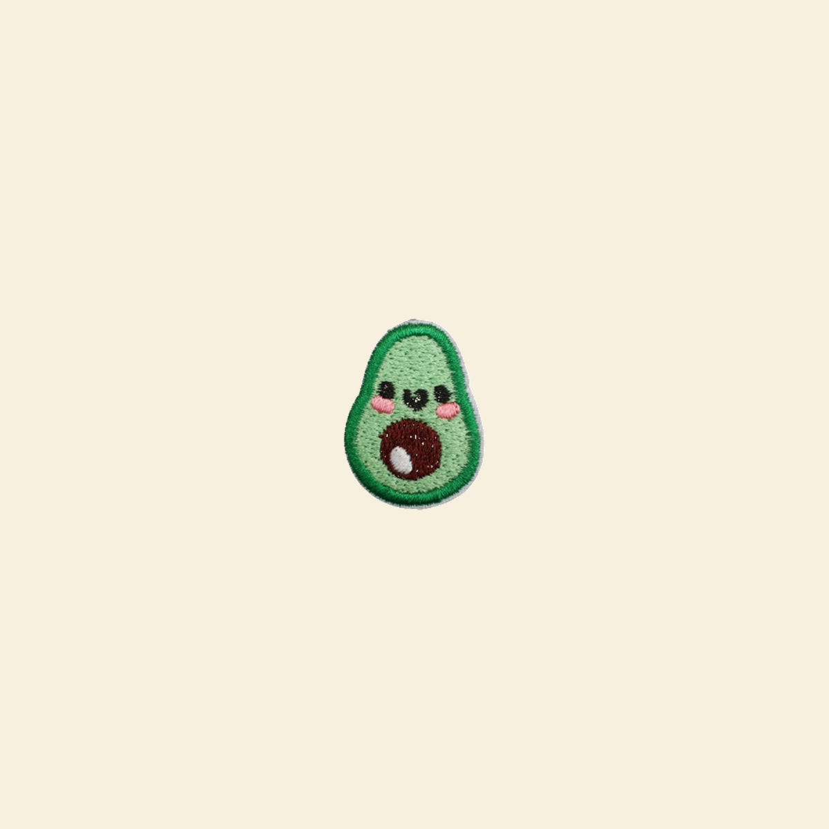 Cute avocado embroidered bag patch