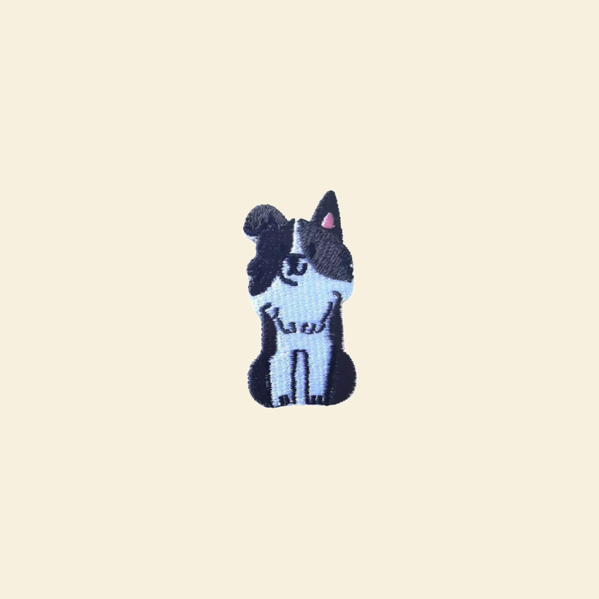 Border collie patch for personalising a canvas tote