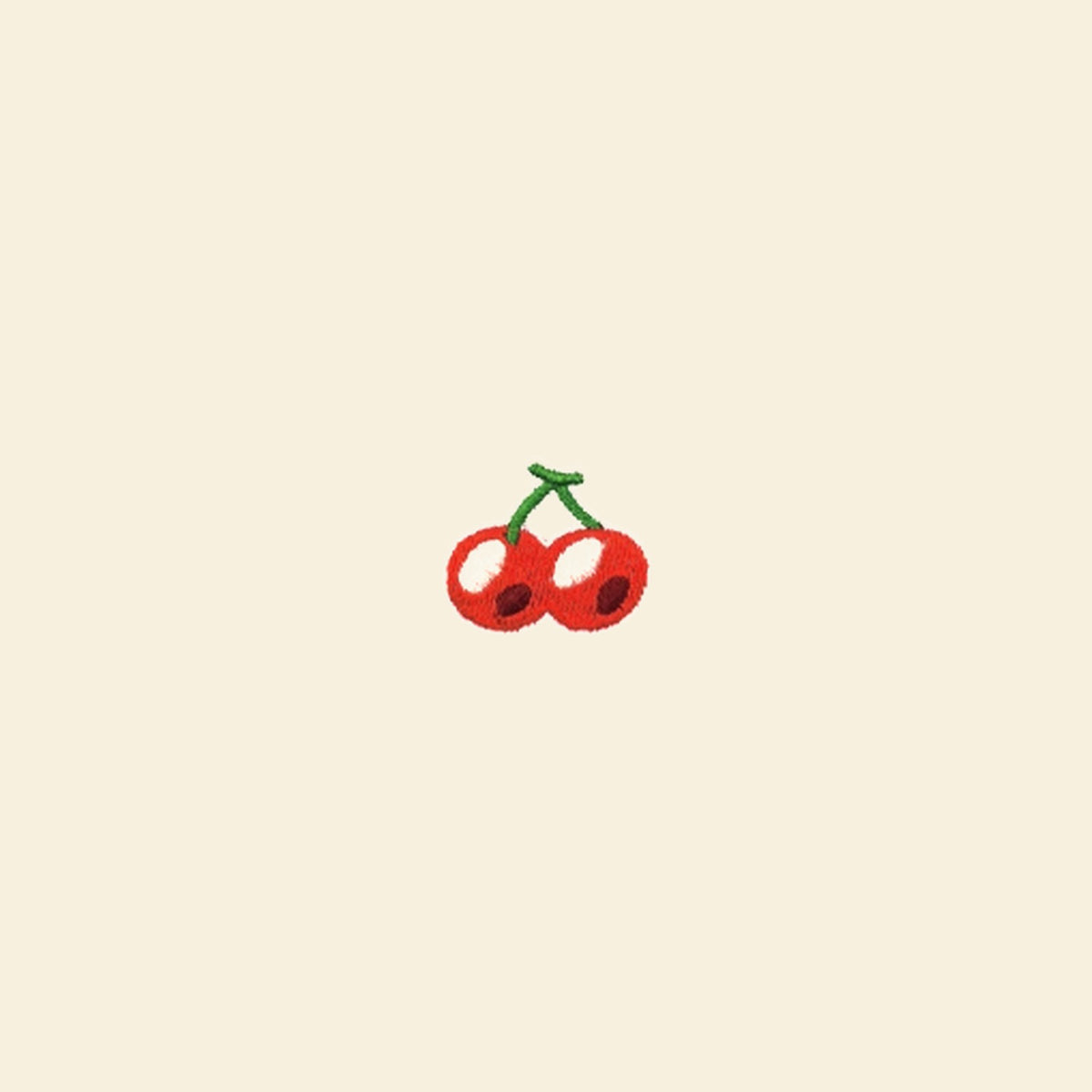 Cherry pair embroidered bag patch