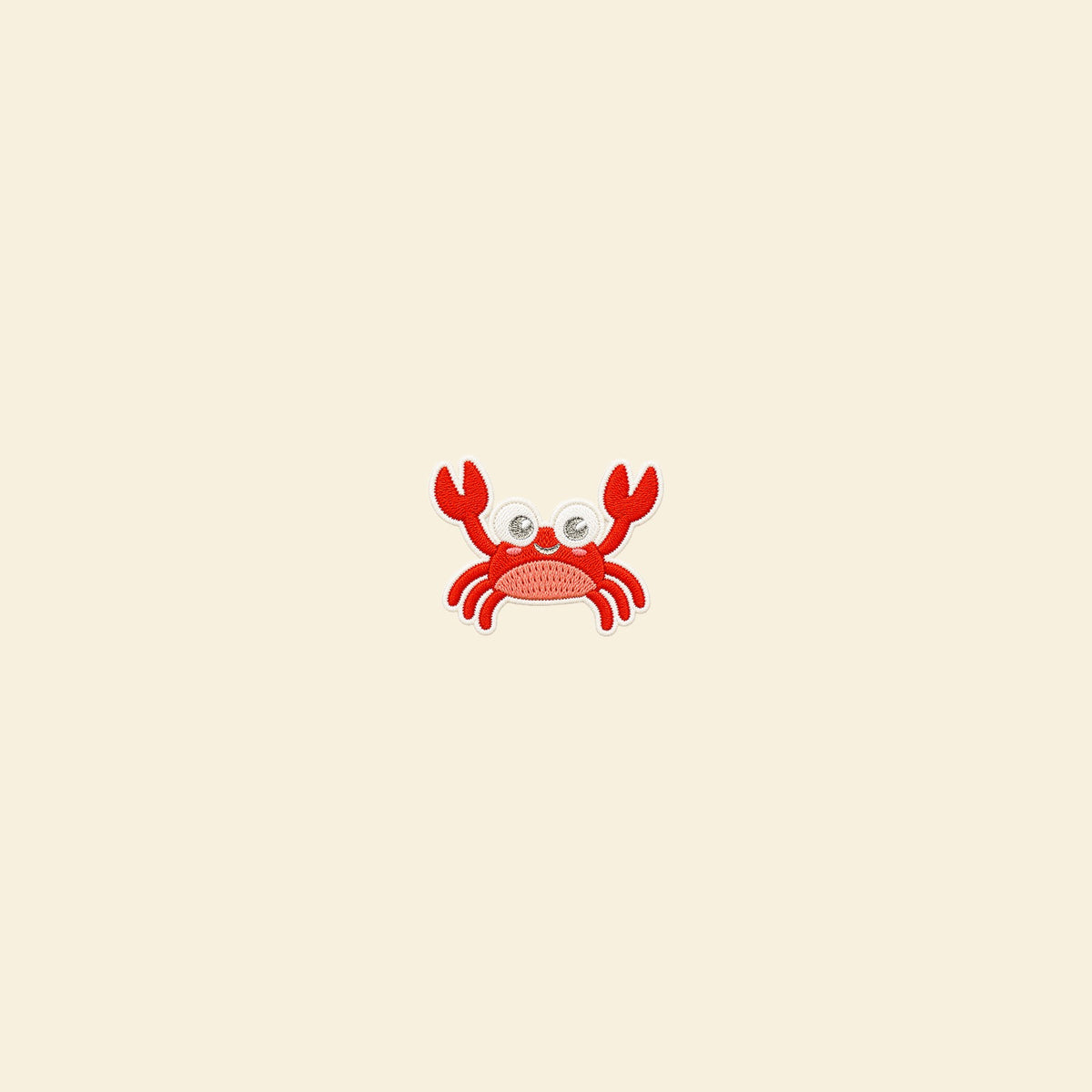 Cute red crab patch for personalising a canvas tote