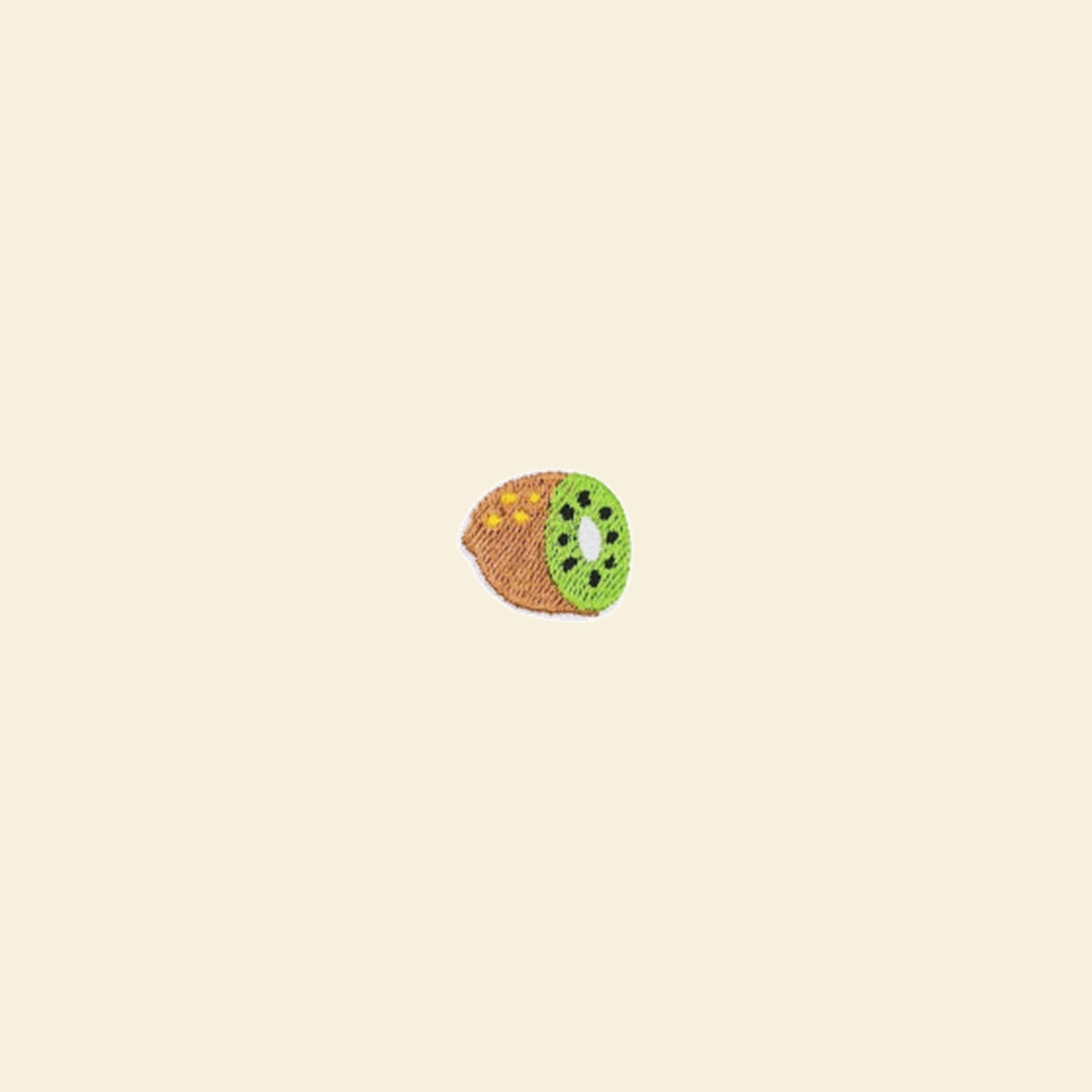 Kiwi slice embroidered bag patch