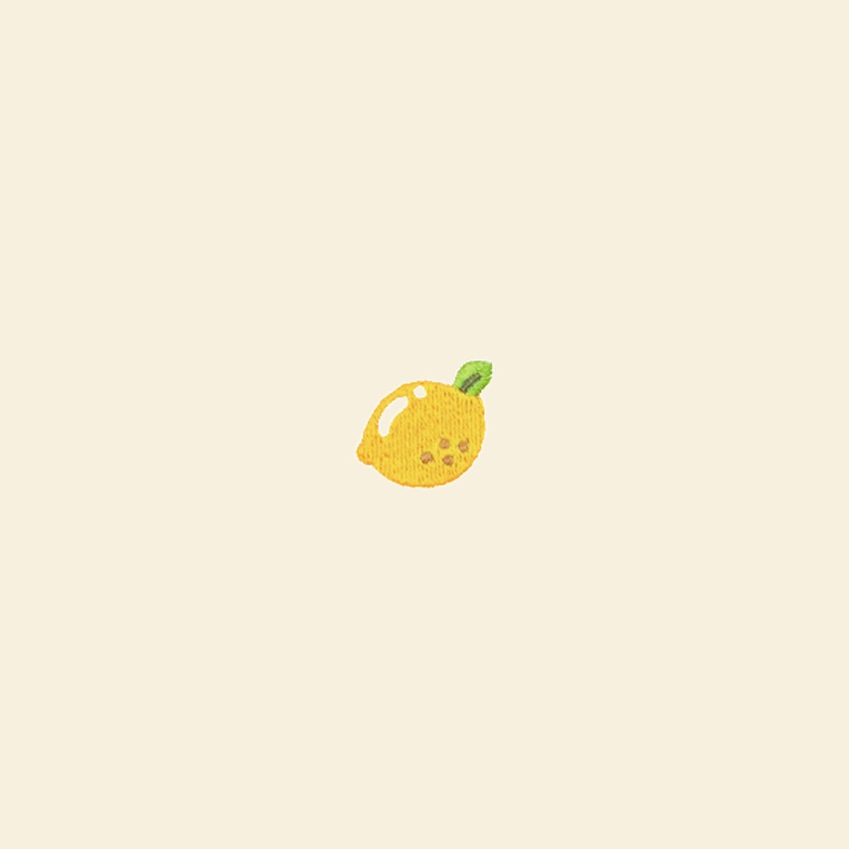 Lemon embroidered tote bag patch