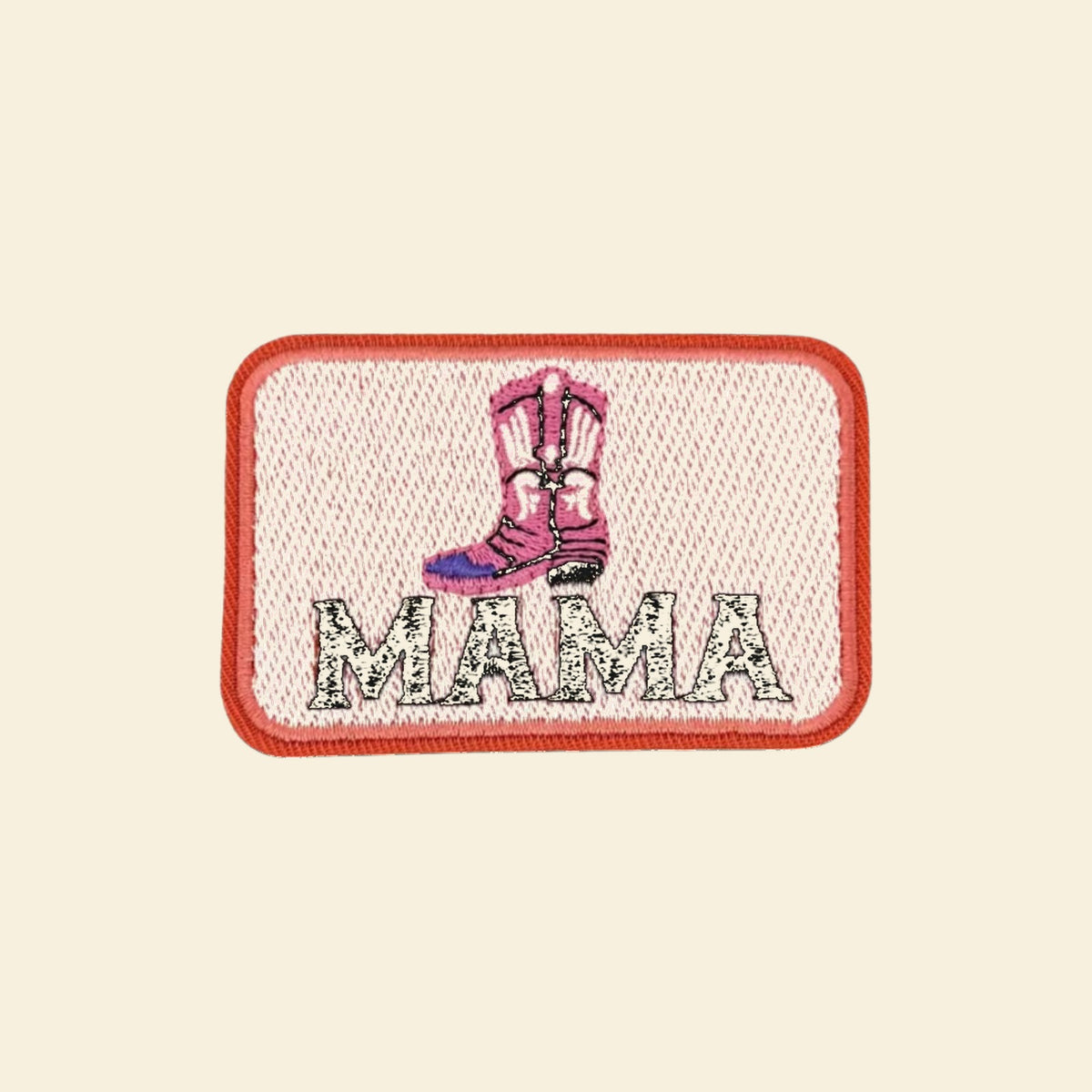 Mama Cowboy Boots Patch
