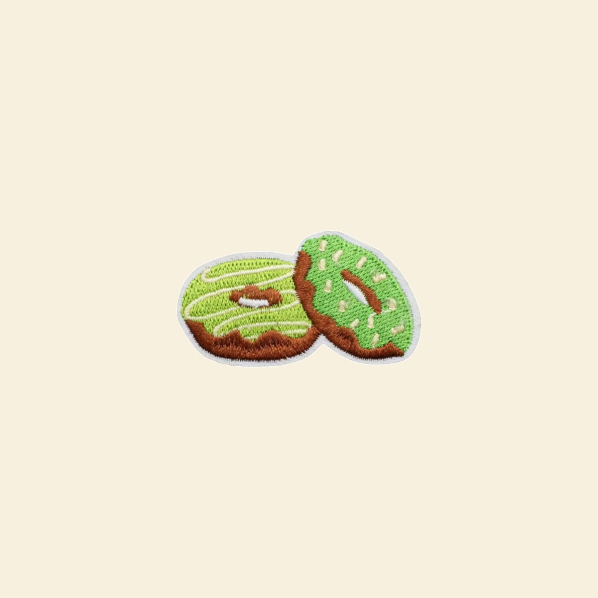 Matcha donuts embroidered bag patch