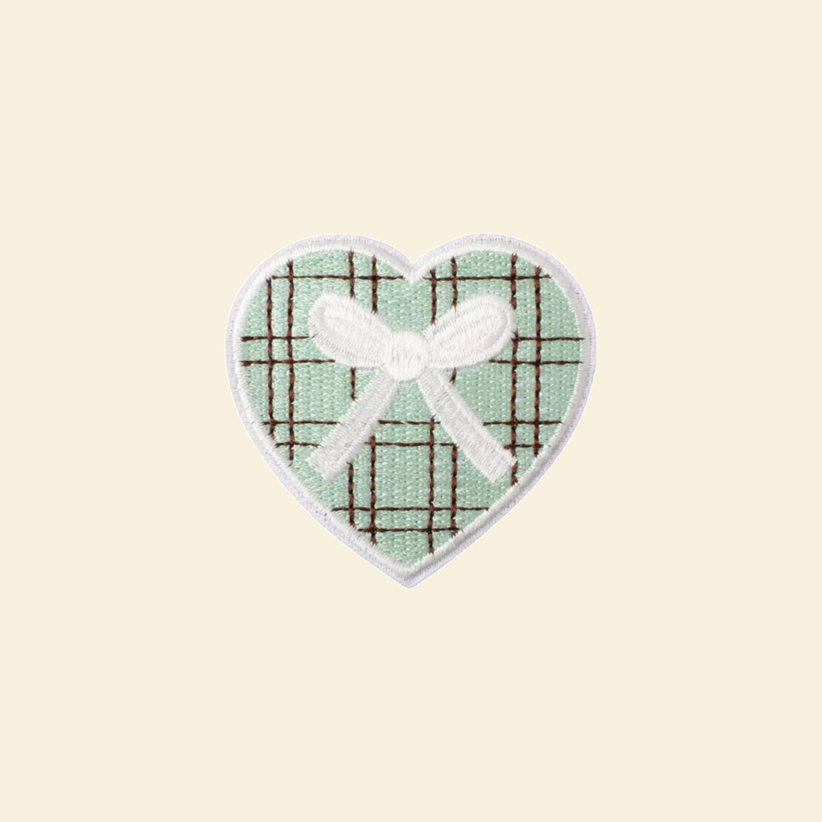 Mint Bow Heart Patch