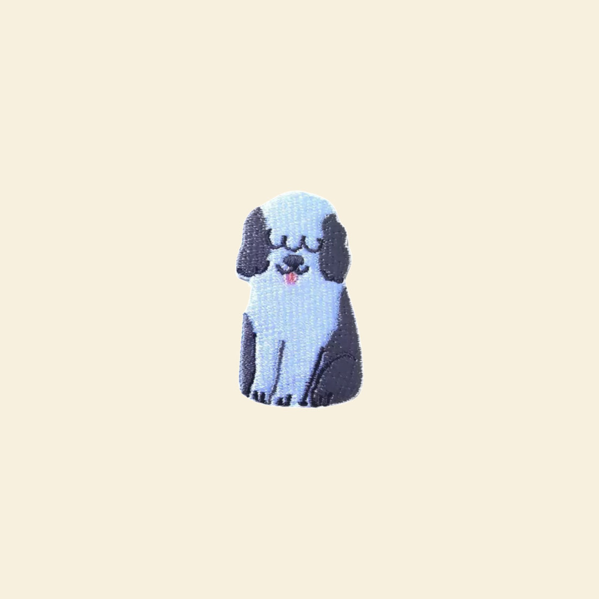 Old English sheepdog embroidered bag patch