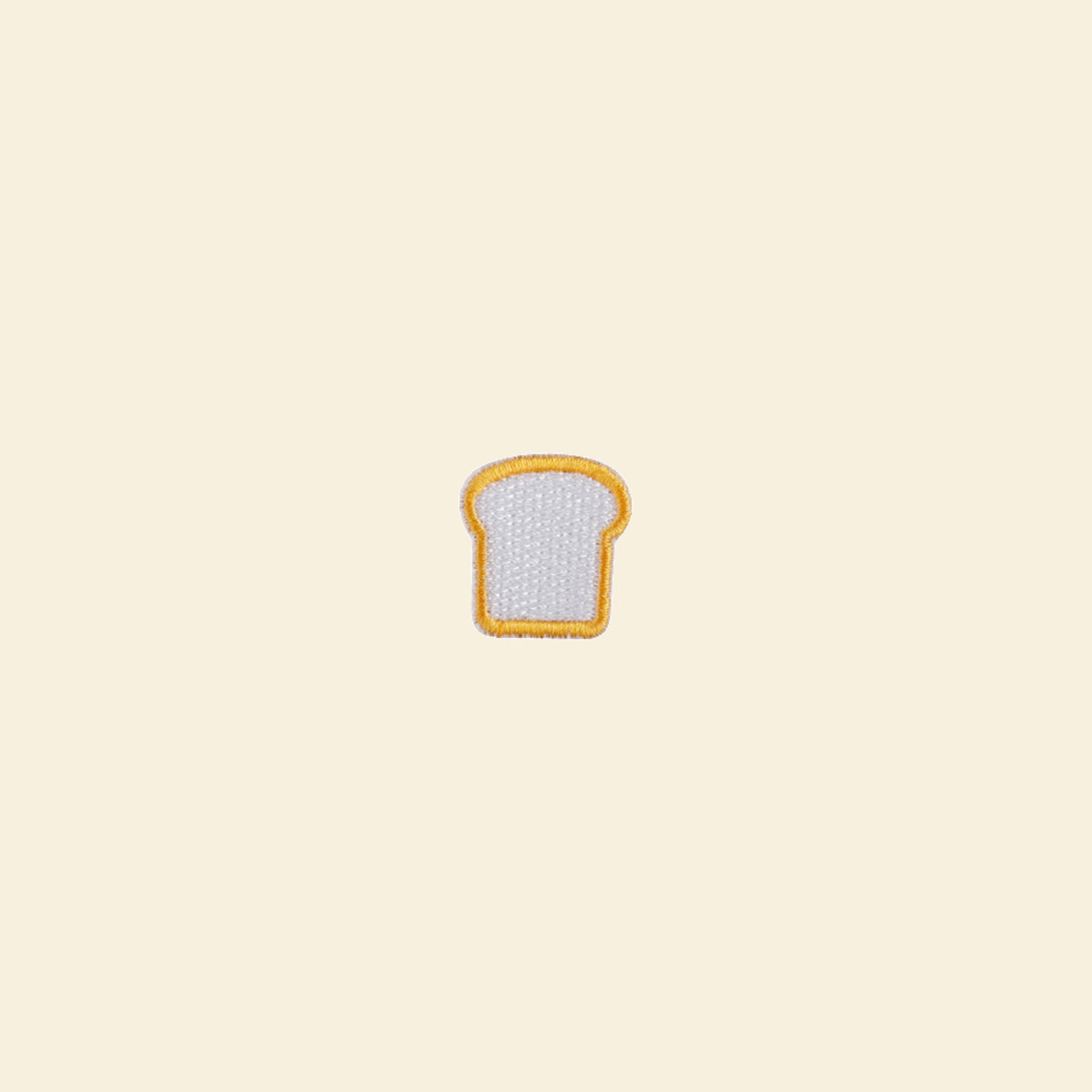 Slice of toast patch for personalising a canvas tote