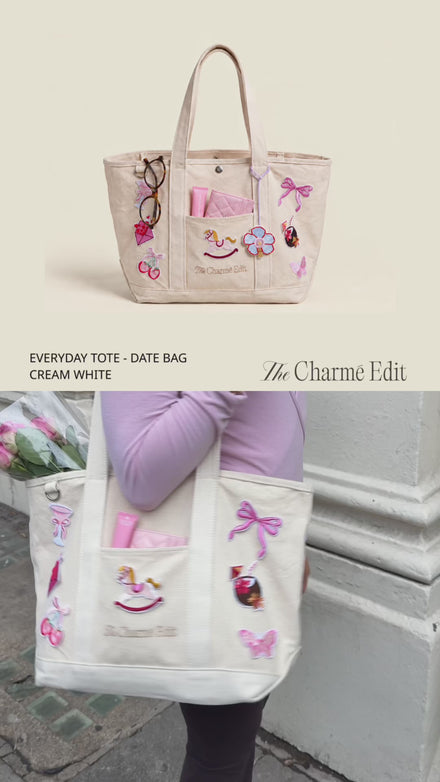 Charmé Edit customer carrying their Everyday Tote