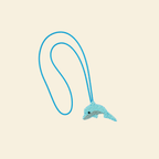 The Riviera Dolphin hand-beaded bag charm